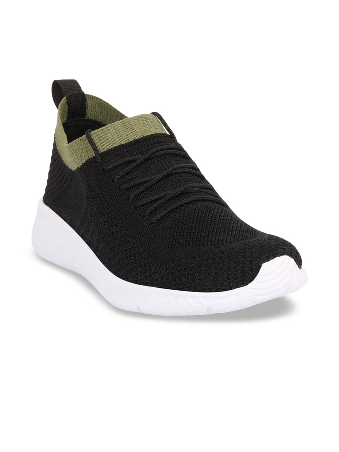

M7 by Metronaut Men Black Woven Design Slip-On Sneakers