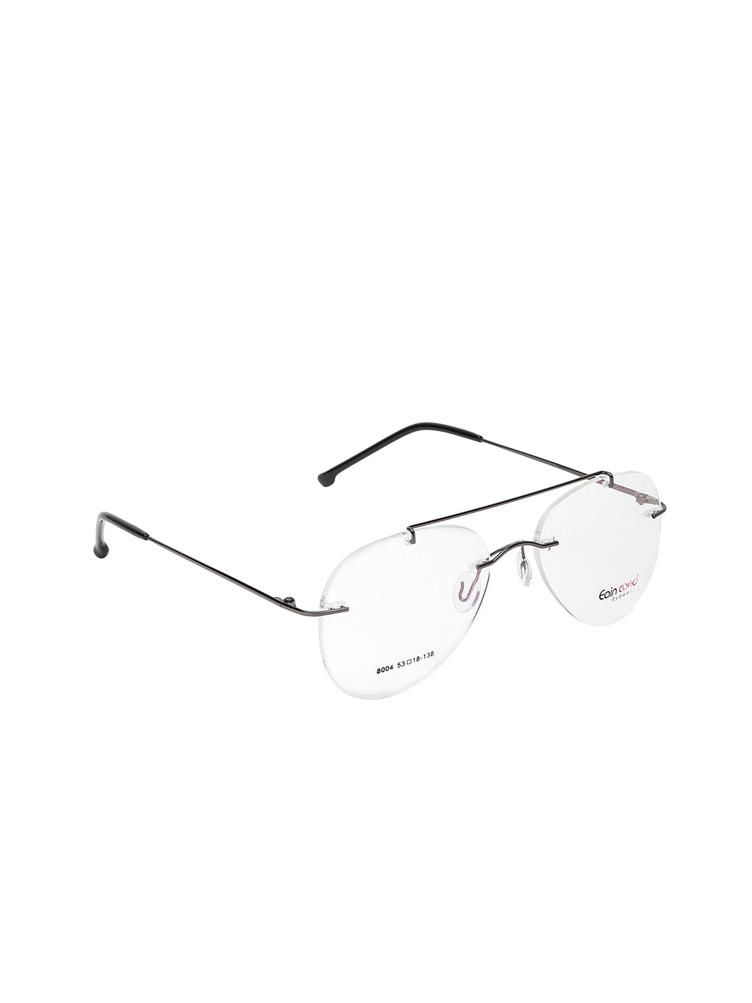 

CRIBA Unisex Clear Lens & Black Aviator Sunglasses CR_3 PC_AVI, Transparent