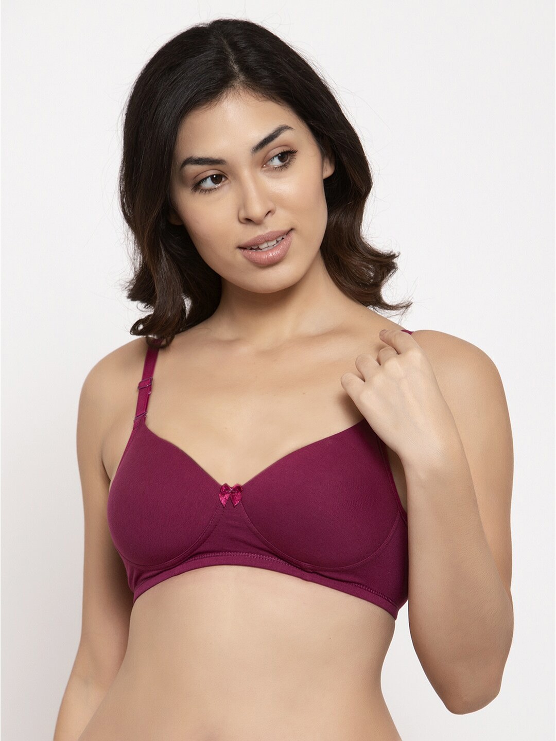 

Prag & Co Purple Non Wired Padded Medium Coverage T shirt Bra-AB40340BF