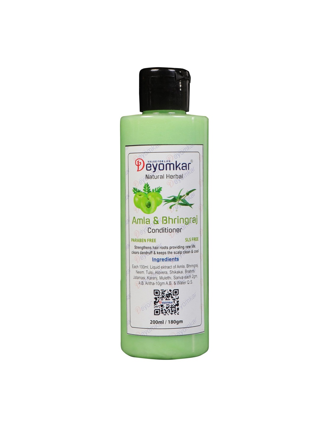 

Deyomkar Natural Herbal Amla Bhringraj Anti Dandruff Conditioner 200ML, Green