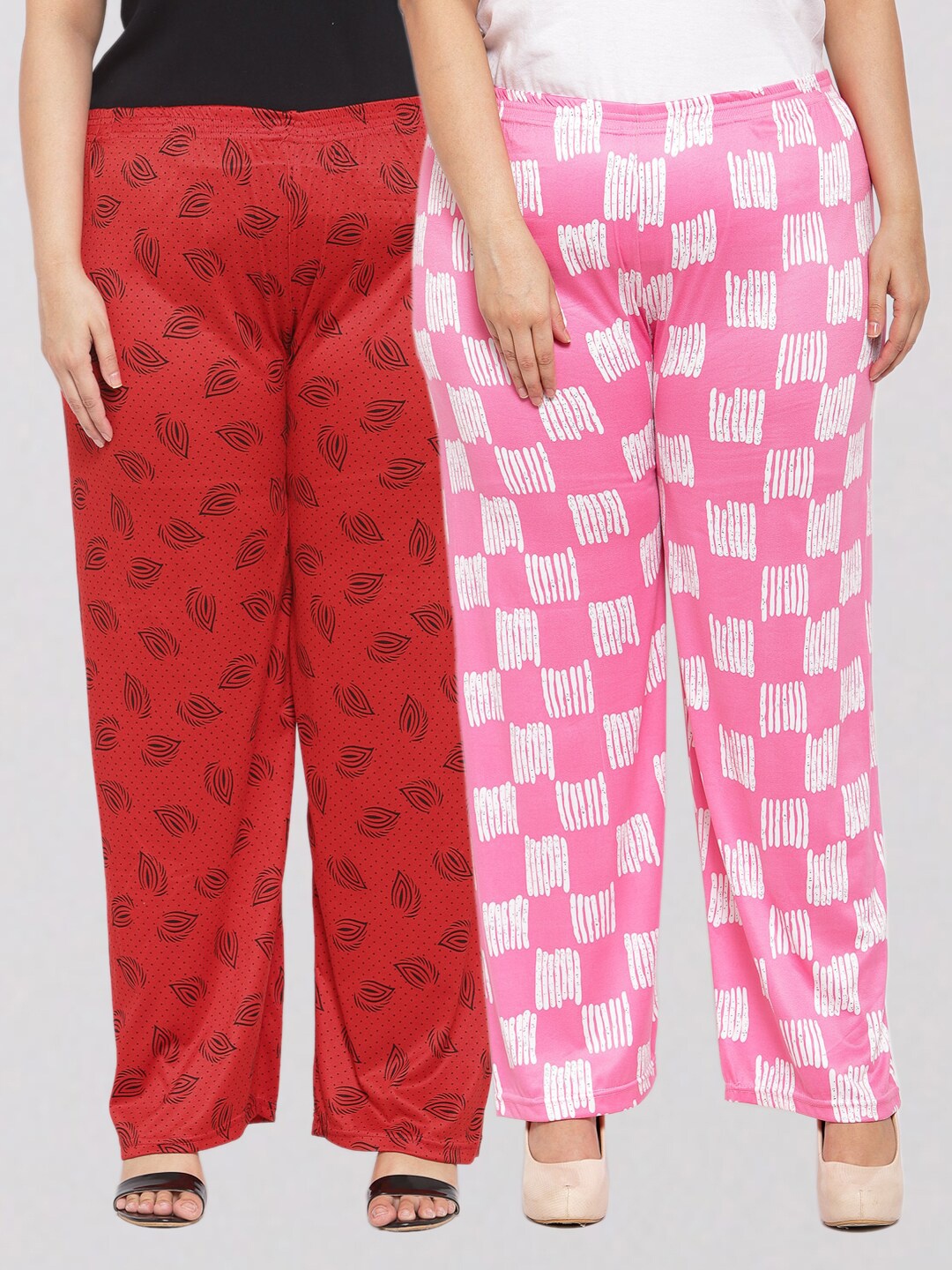 

KLOTTHE Women Multicoloured 2 Printed Palazzos, Multi