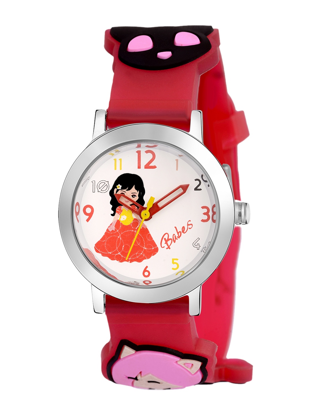 

Kool Kidz Unisex Kids Multicoloured Printed Dial & Red Straps Analogue Watch