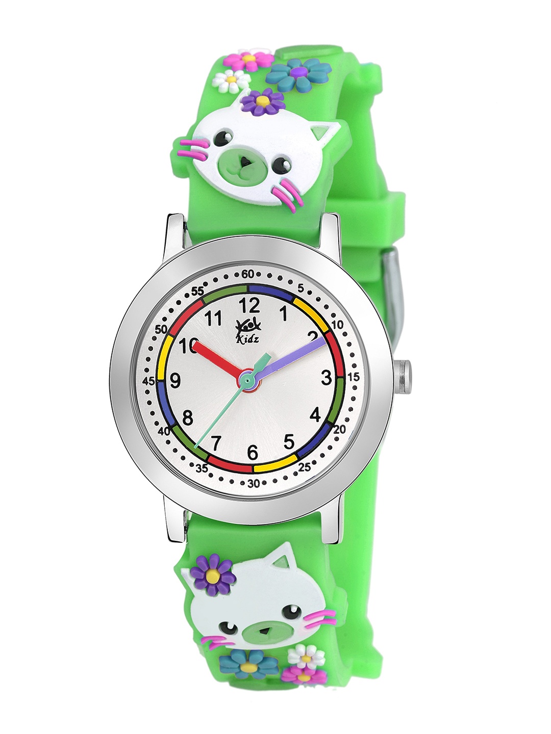 

Kool Kidz Unisex Kids Multicoloured Printed Dial & Green Straps Analogue Watch