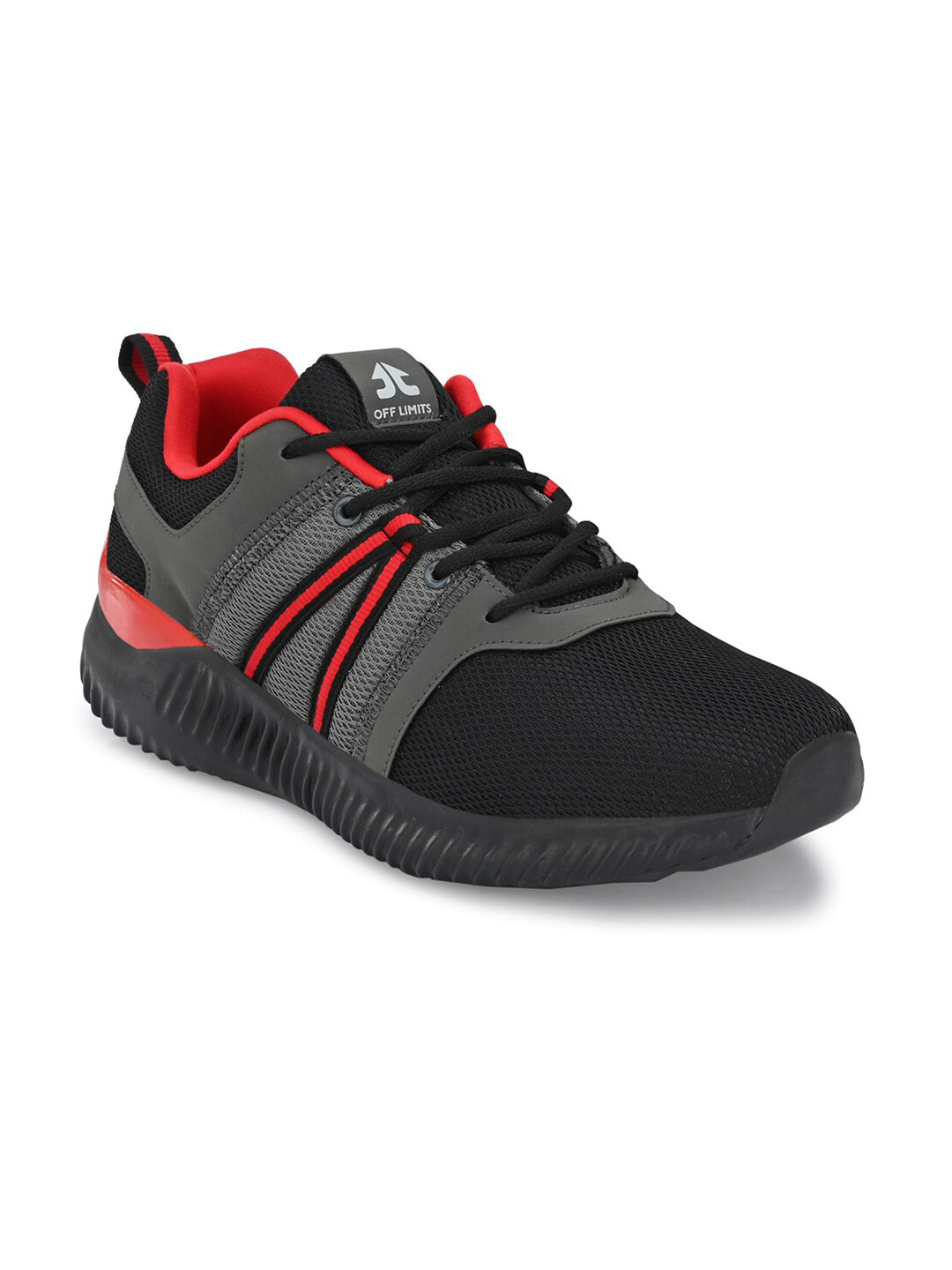 

OFF LIMITS Men Black Mesh Running Non-Marking Shoes