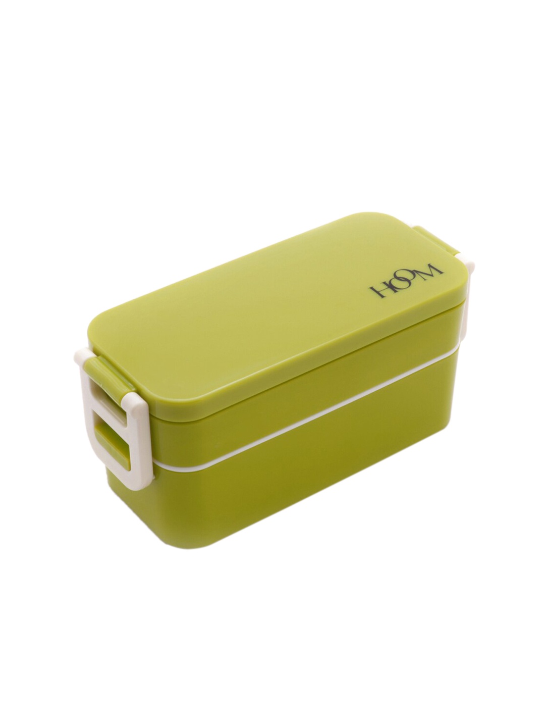 

HOOM Kids Green & White Solid Plastic Lunch Box