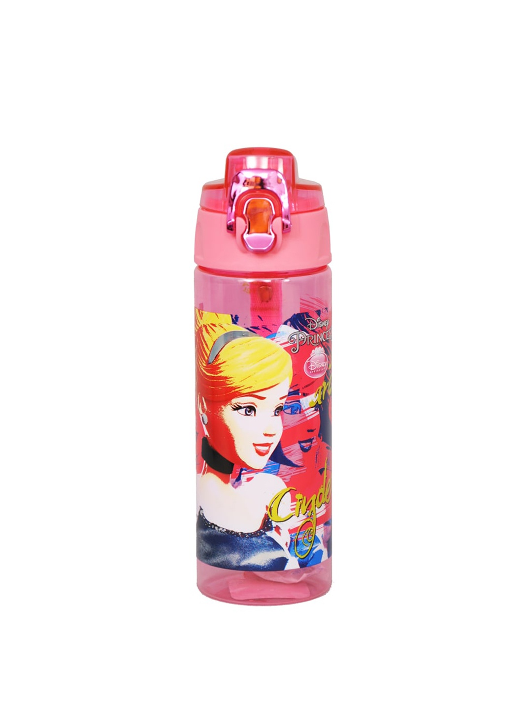 

Disney Girls Pink & Yellow Cinderella Printed Water Bottle 600ml