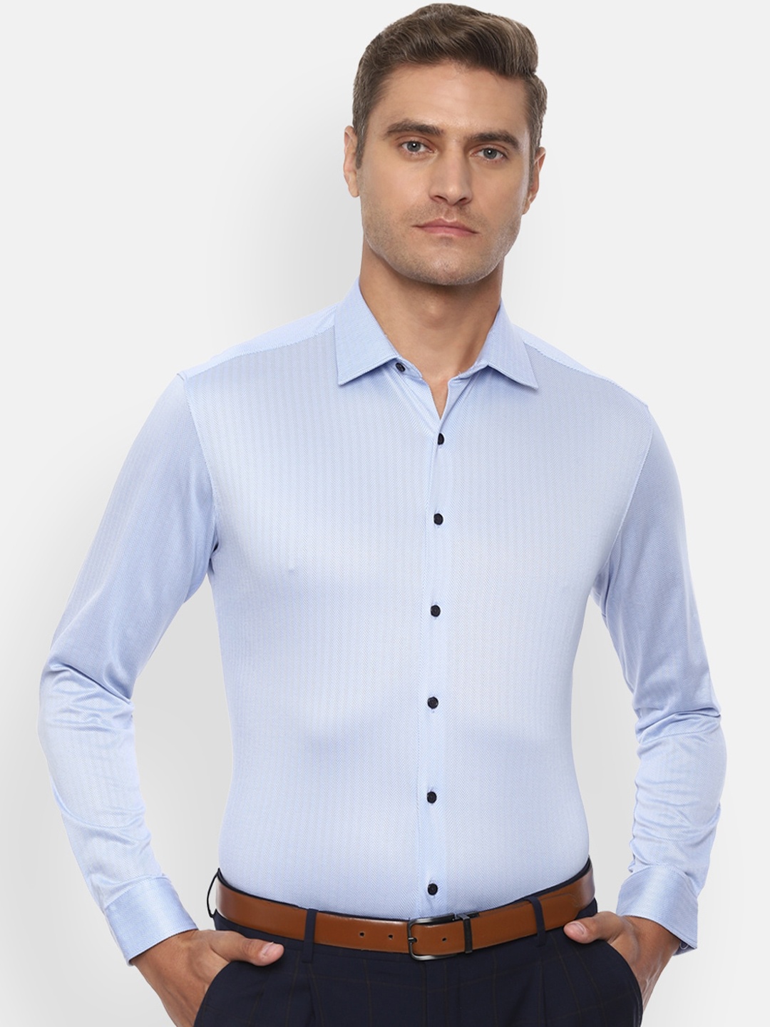 

Van Heusen Men Blue Slim Fit Formal Shirt