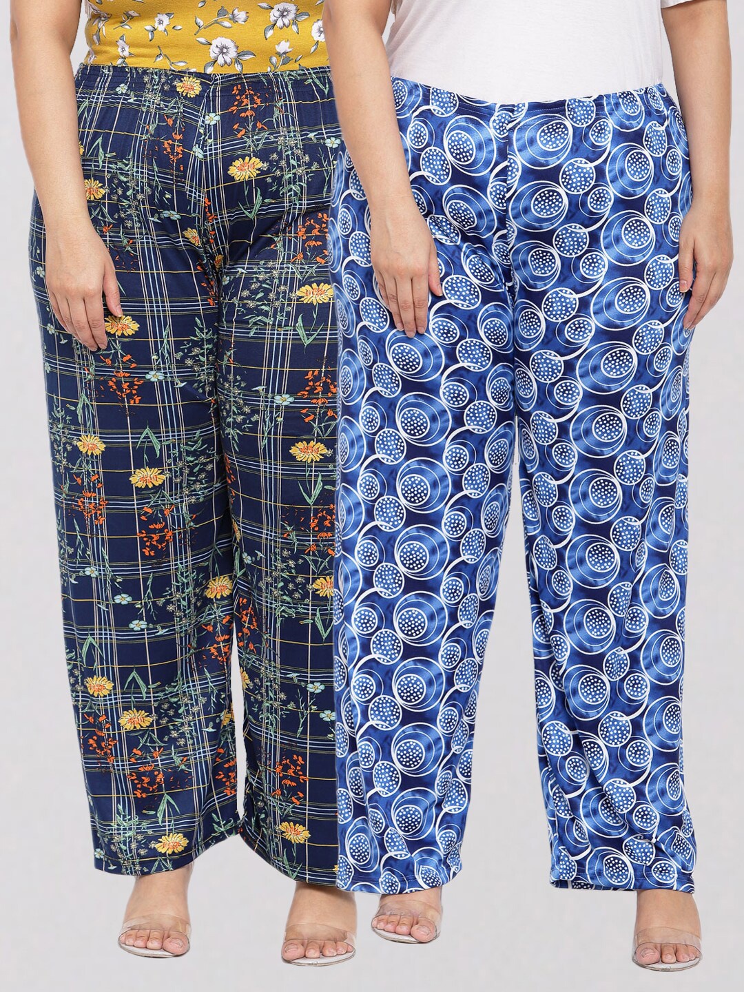 

KLOTTHE Women Multicoloured 2 Printed Palazzos, Multi