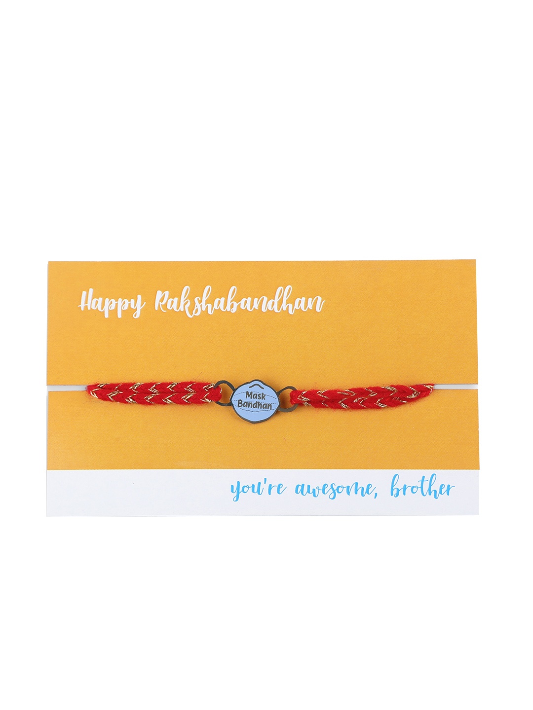 

Bigsmall Men Blue & Black Mask Bandhan Rakhi