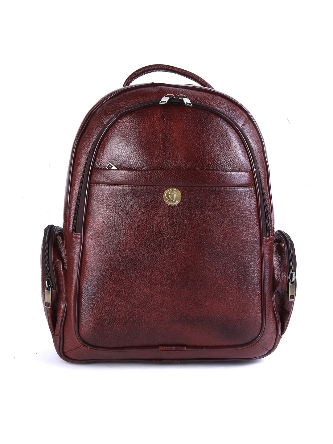 

HiLEDER Pure Leather Spacious Formal Laptop Backpack, Brown