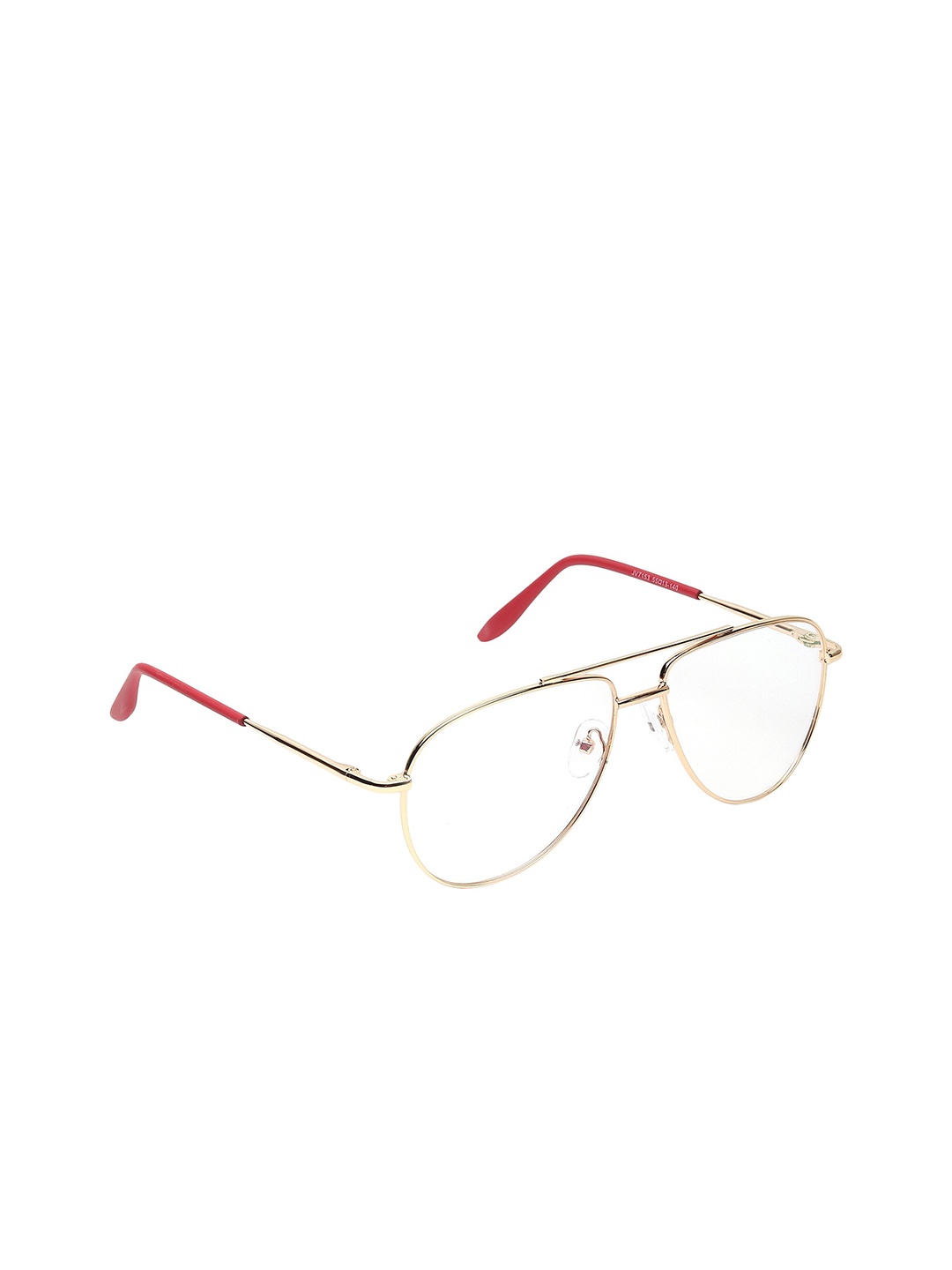 

CRIBA Unisex Clear Lens & Gold-Toned Aviator Sunglass - CR_JAVA AVI_CLR REDTIP