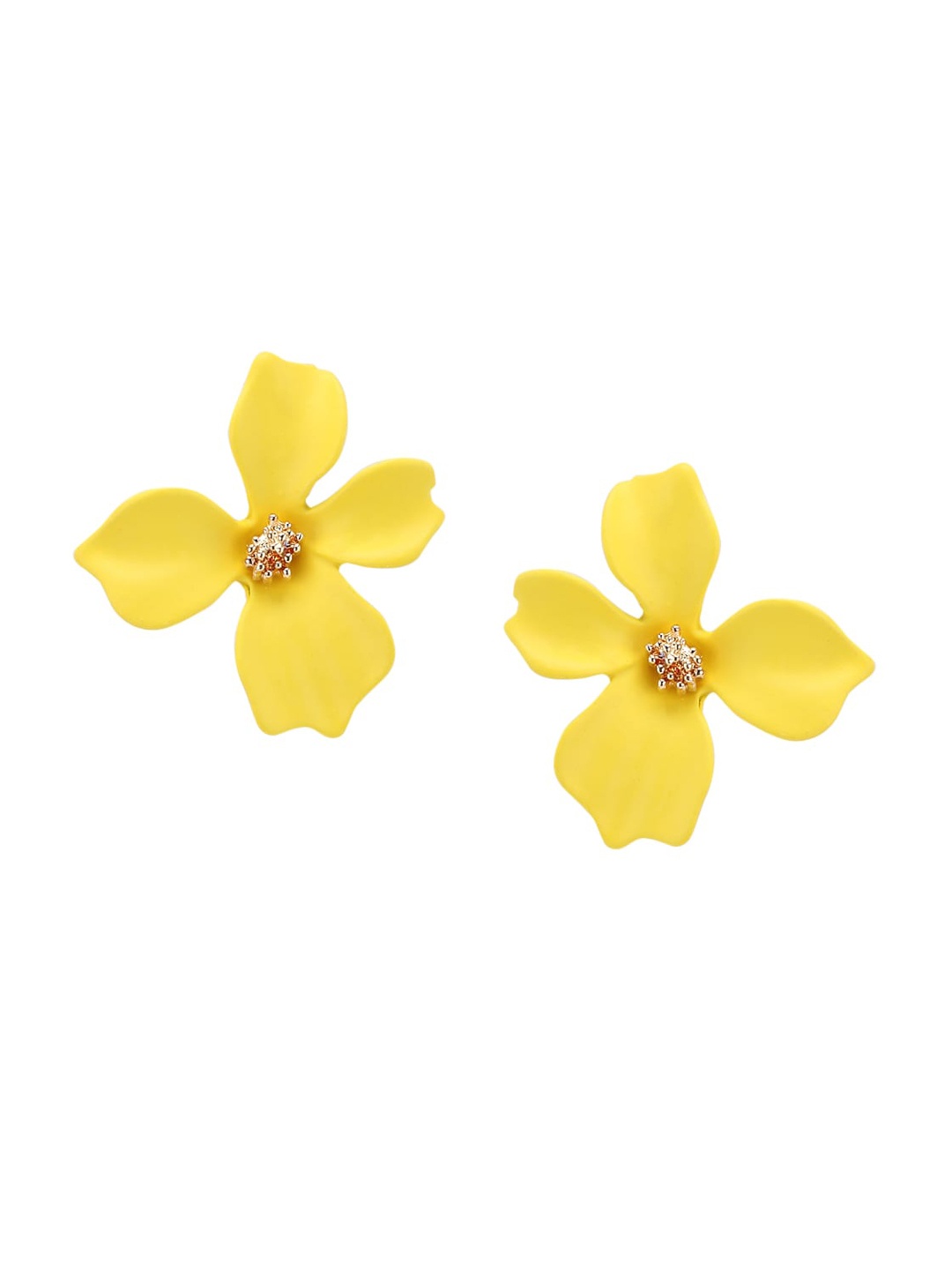 

Kazo Yellow Floral Studs Earrings