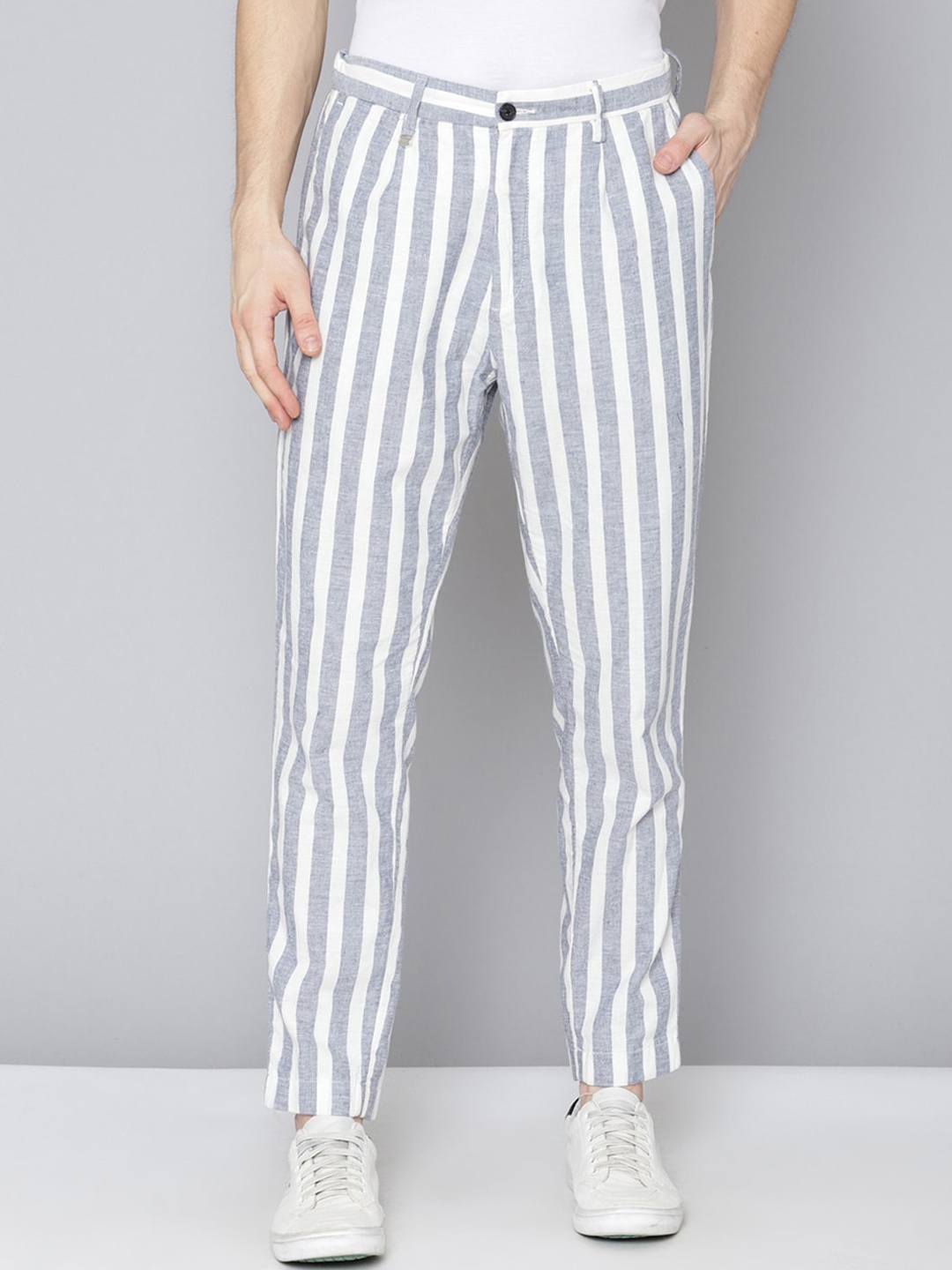 Antony Morato Men Blue Striped Trousers
