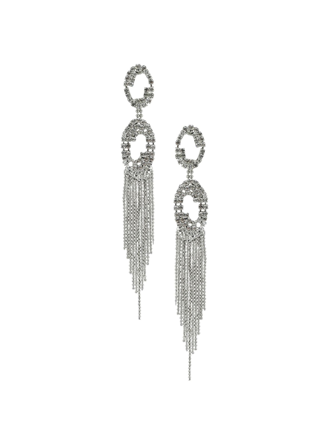 

Kazo Women Silver-Toned Contemporary Drop Earrings