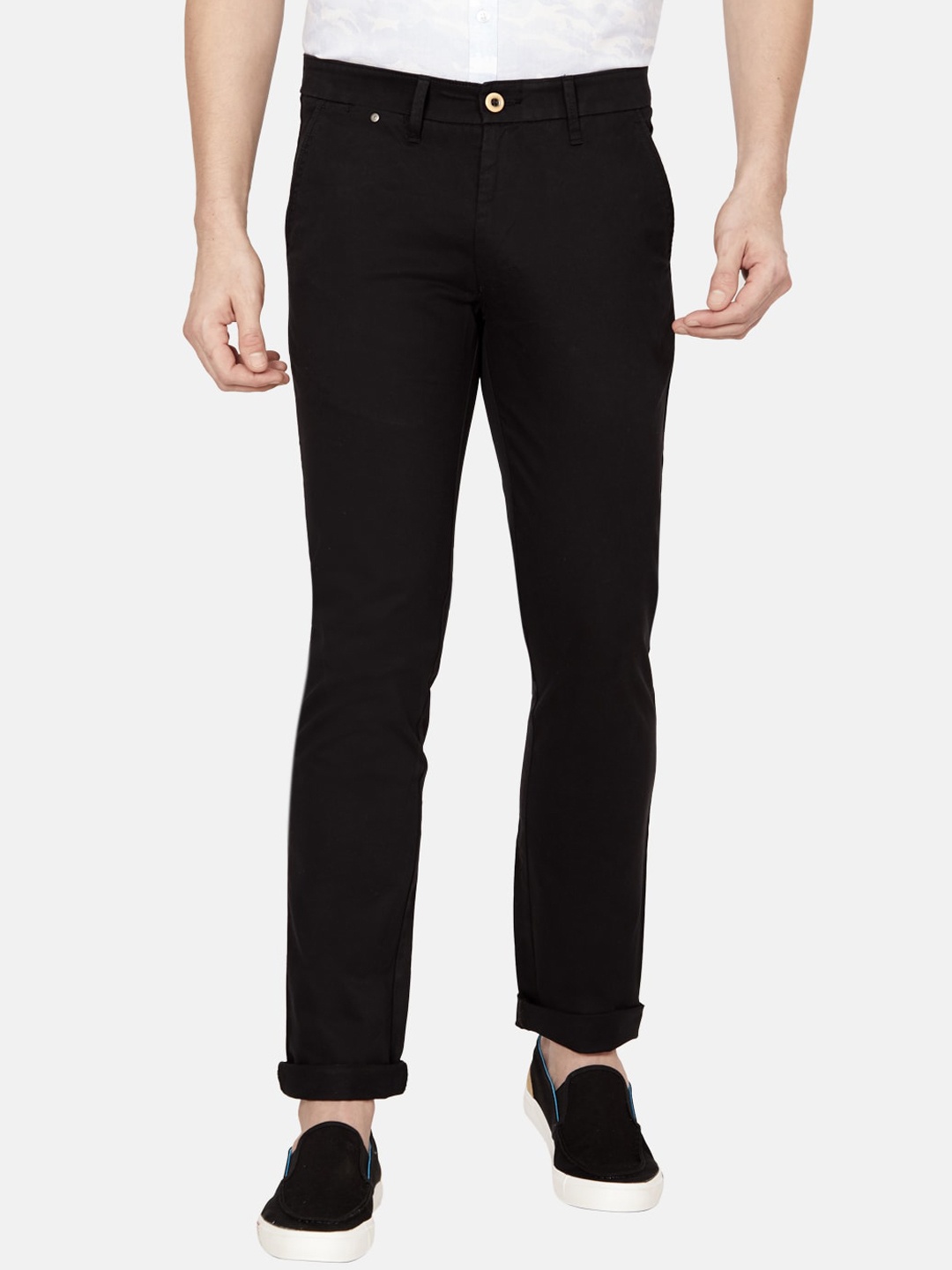 

Oxemberg Men Black Slim Fit Trousers