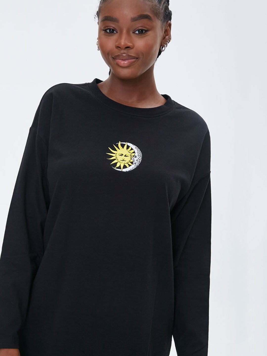 FOREVER 21 Black T-shirt Dress