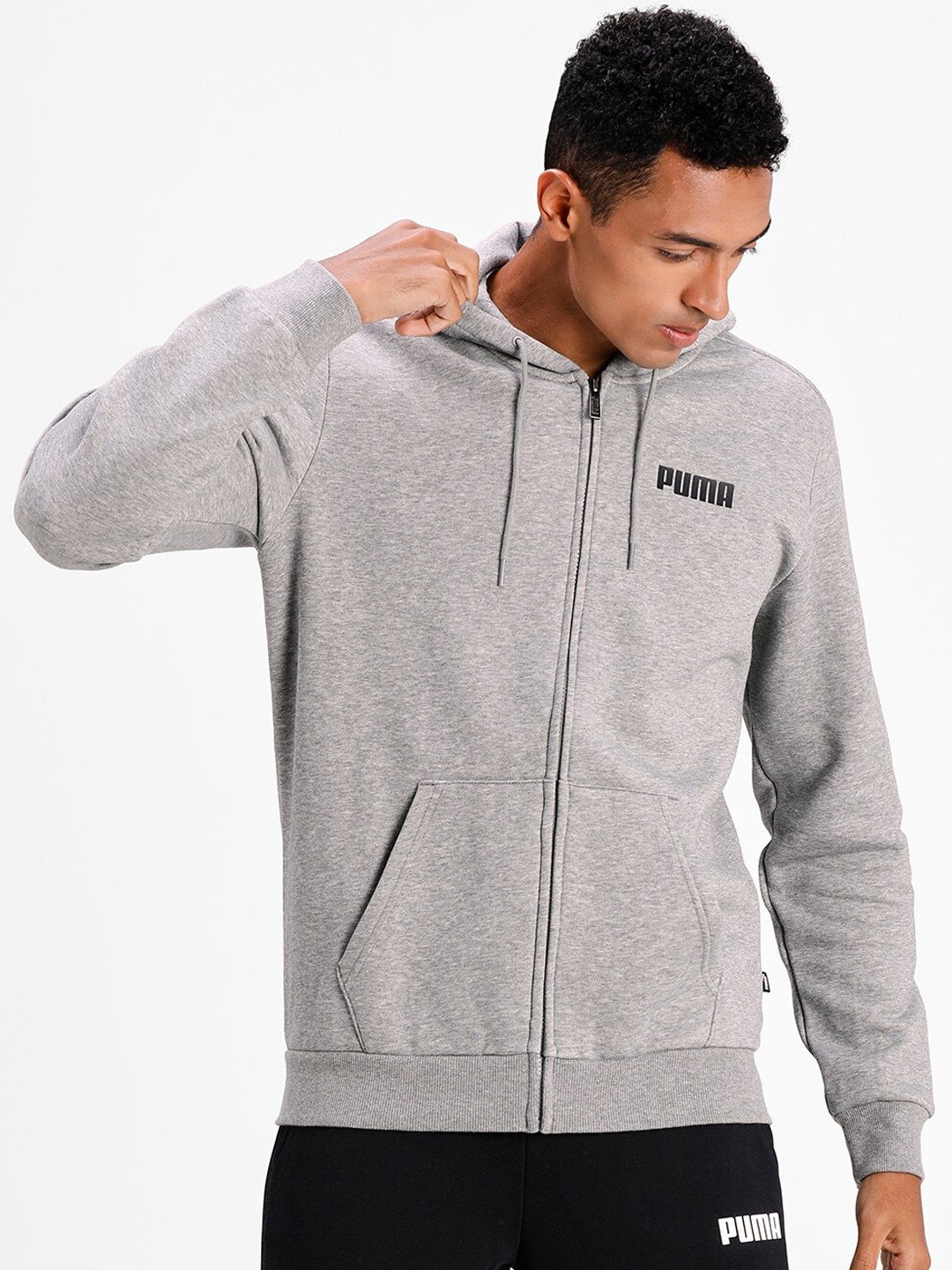 

Puma Men Grey Essentials Sporty Track Jacket