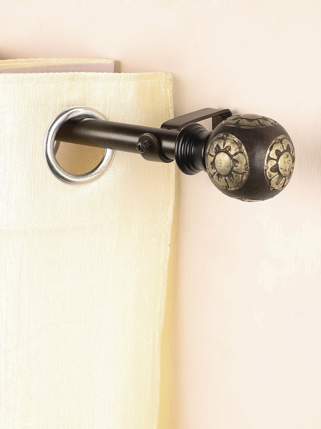

The Decor Mart Bronze-Toned Extendable Curtain Rod With Metal Finial