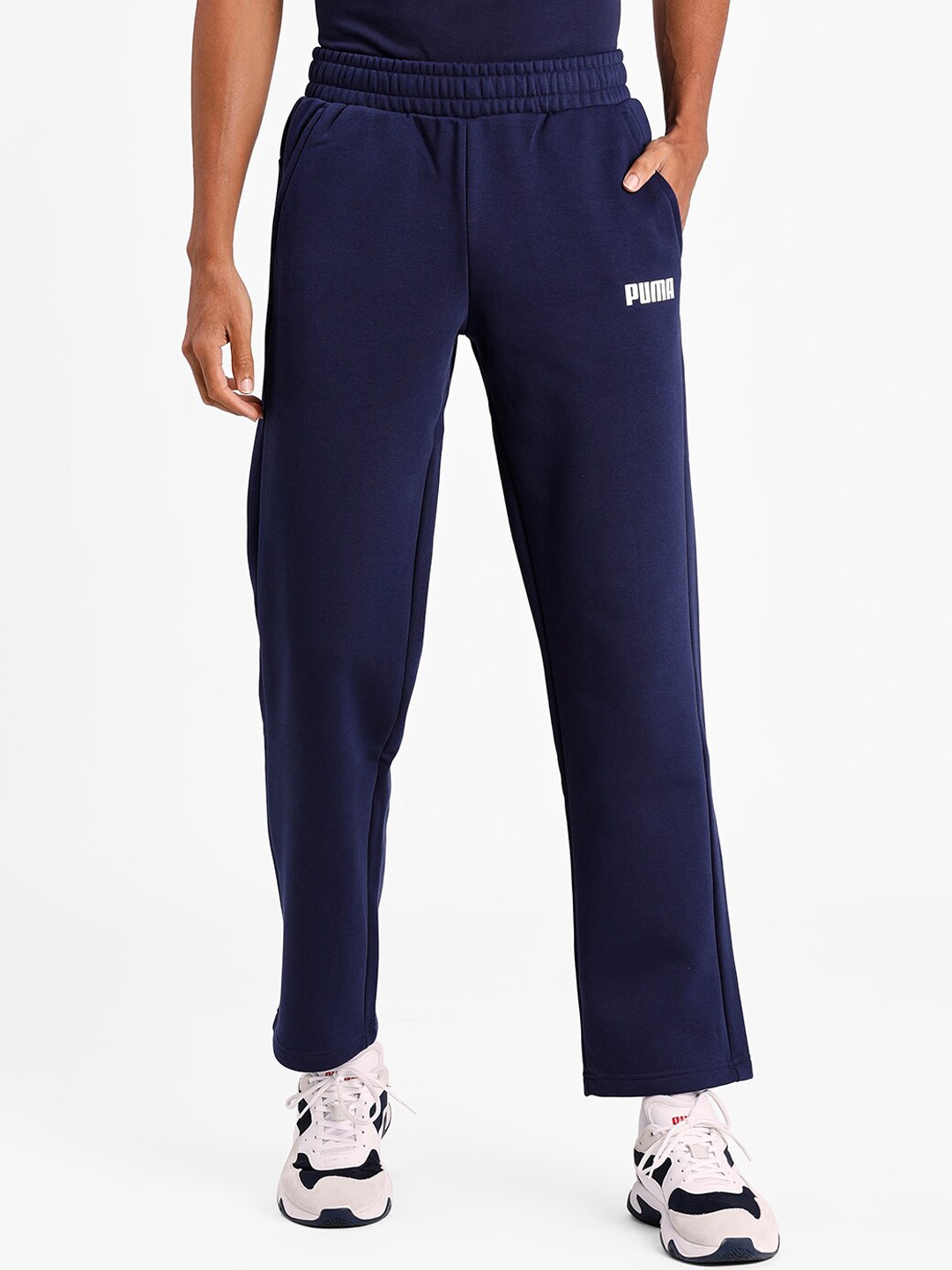 

Puma Men Navy Blue Solid Regular Fit Track Pants