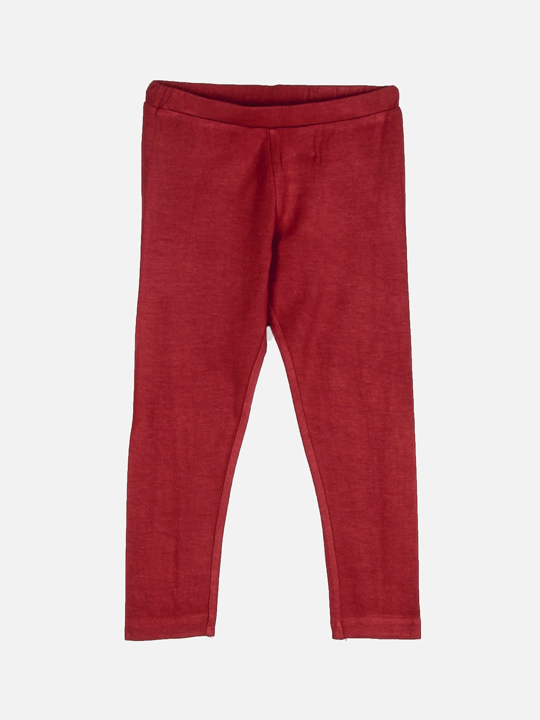 

Peppermint Girls Maroon Solid Ankle-Length Leggings