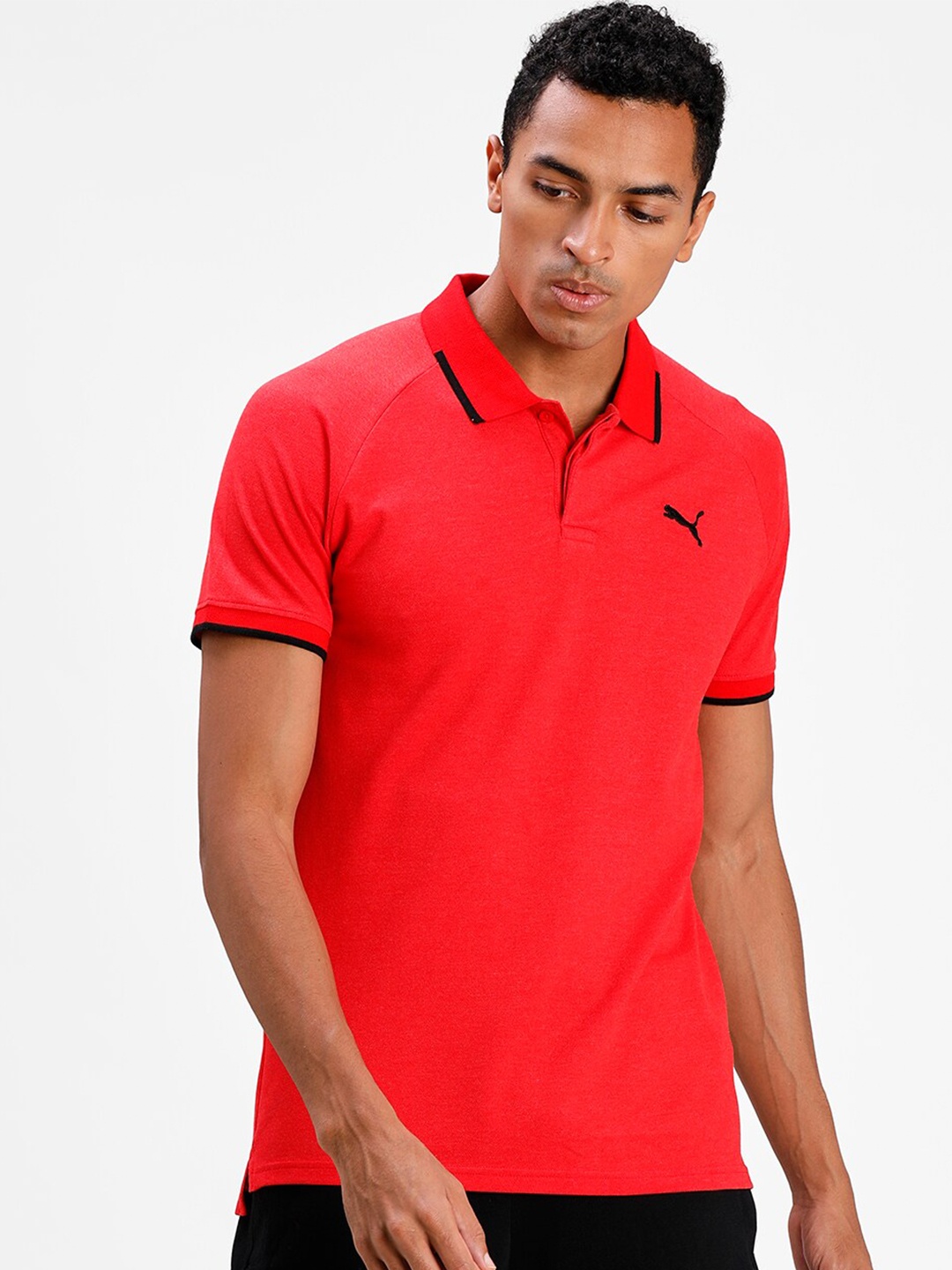 

Puma Men Red Pique Polo T-shirt