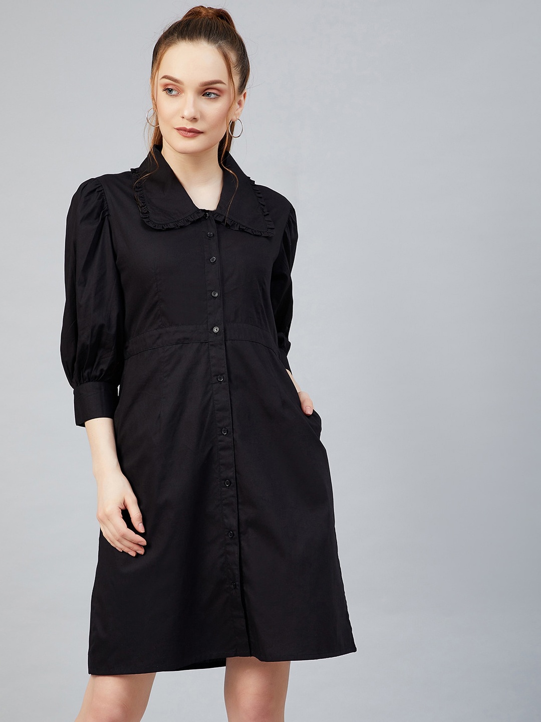 

Marie Claire Black Shirt Dress