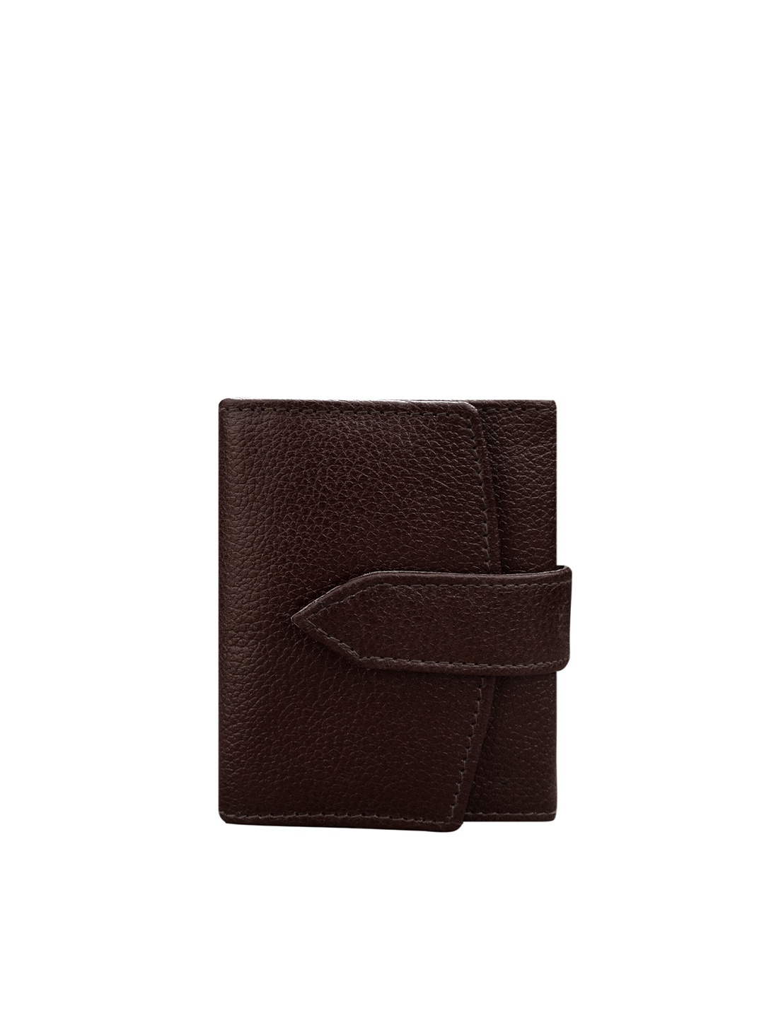

ABYS Unisex Coffee Brown Textured Leather Wallet