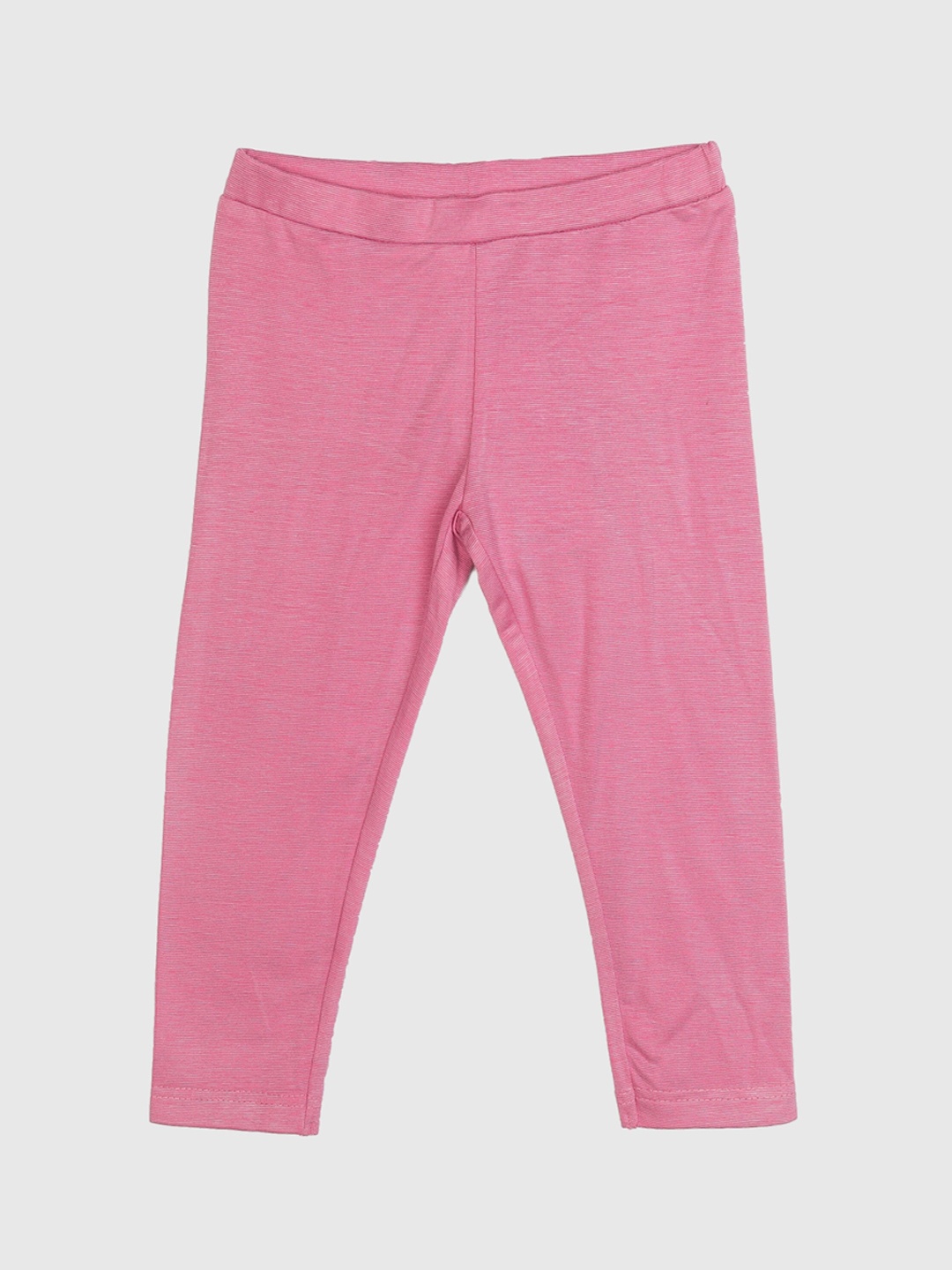 

Peppermint Girls Pink Solid Ankle-Length Leggings