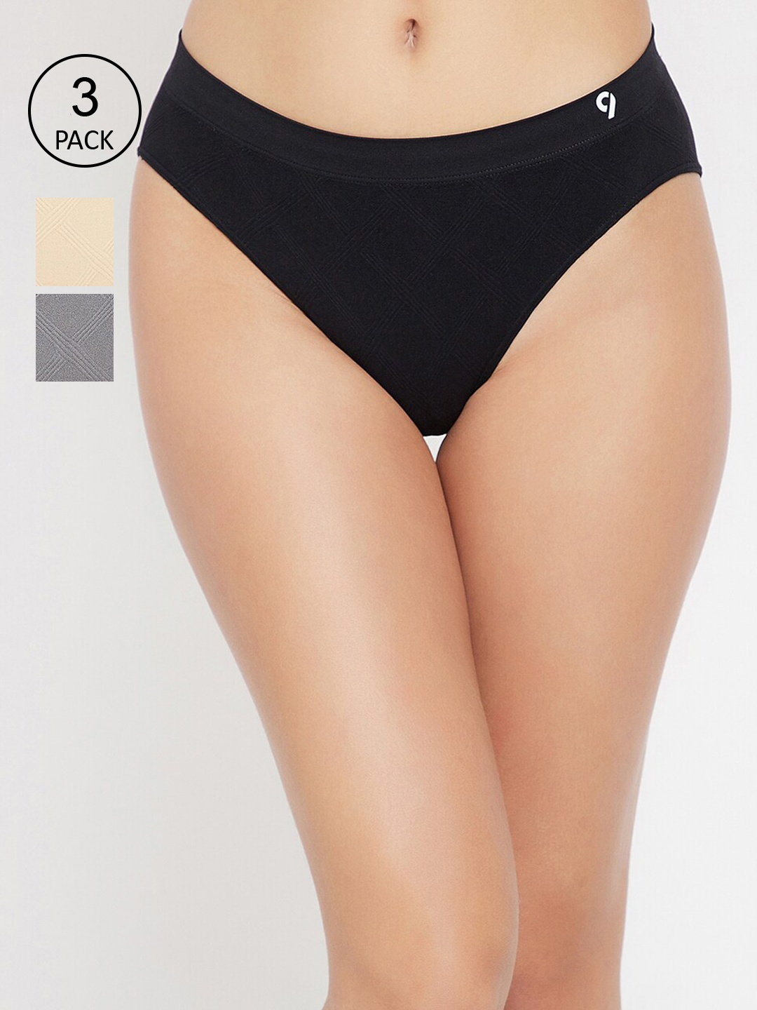 

C9 AIRWEAR Women Seamless Pack Of 3 Assorted Basic Briefs