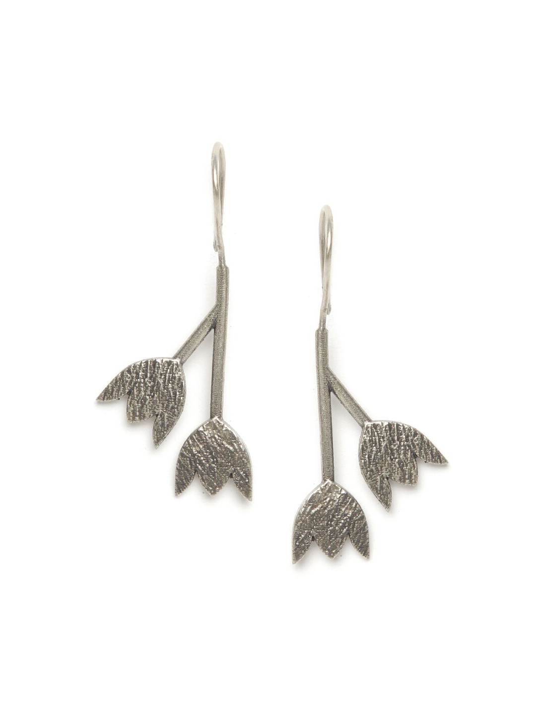 

Fabindia Silver-Toned Contemporary Drop Earrings