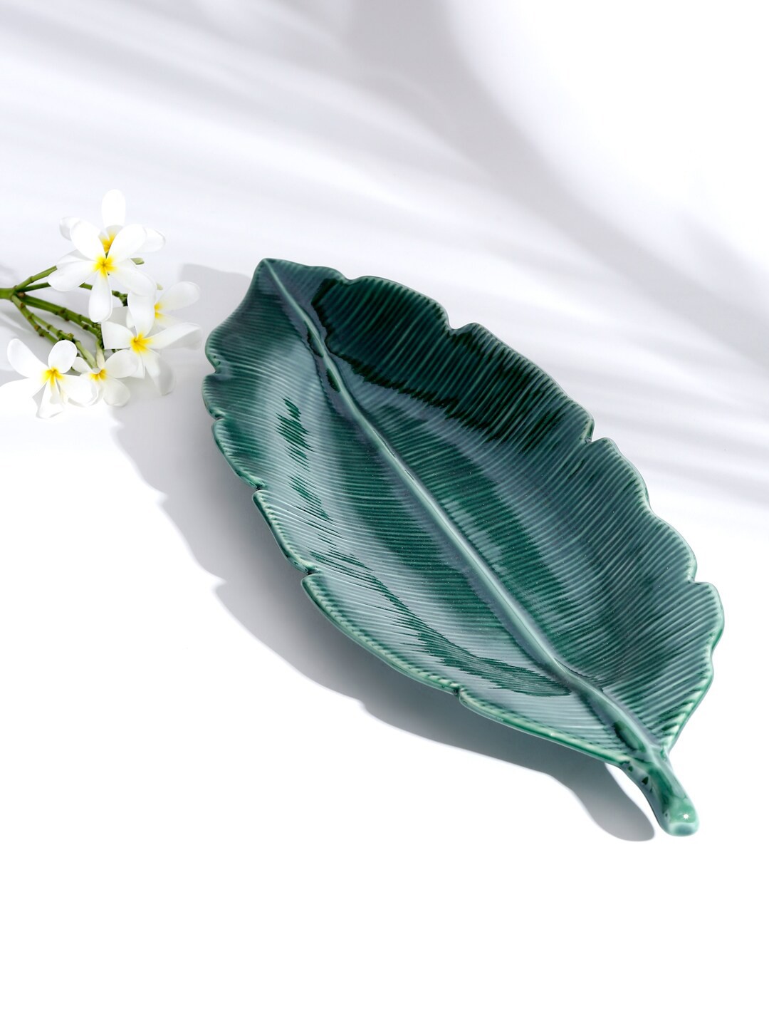

Fabindia Green Ceramic Glazed Large Platter