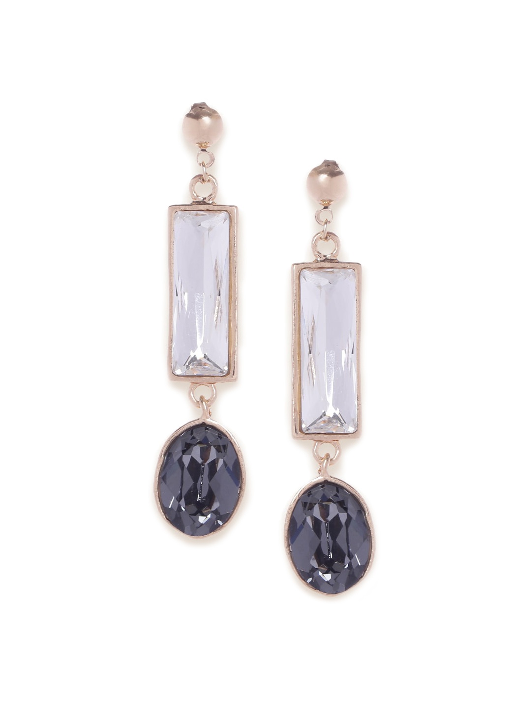 

Fabindia Gold-Toned & Black Contemporary Drop Earrings