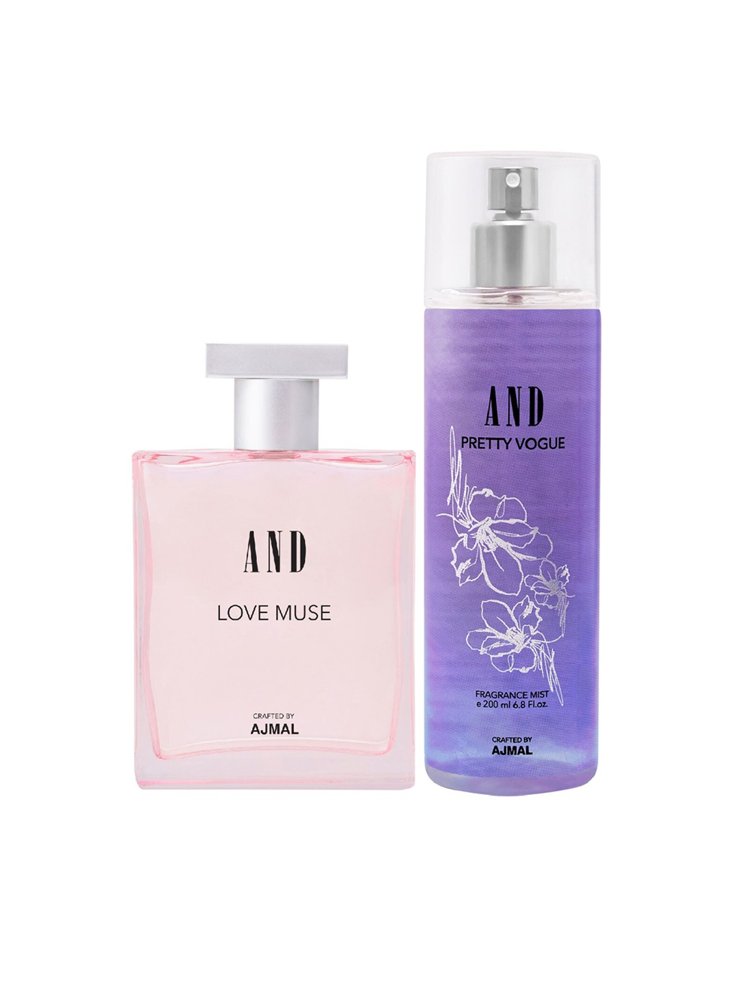 

AND Women Pack Of 2 Love Muse Eau De Parfum & Pretty Vogue Body Mist 300ml, Multi