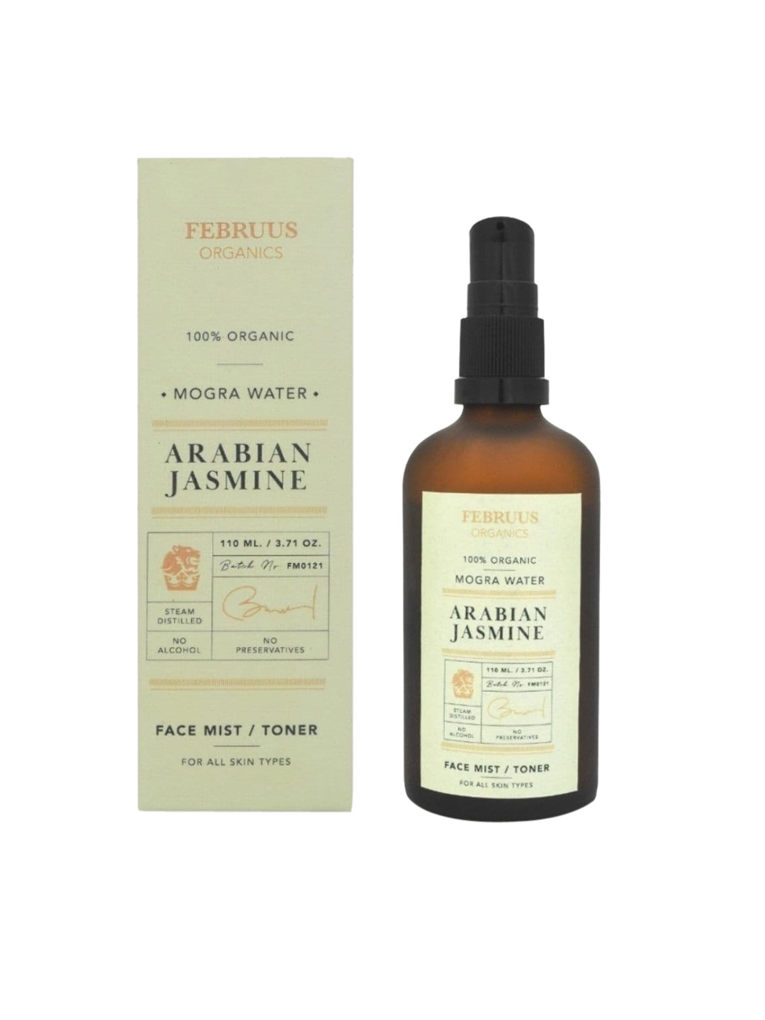

Februus Organics Face Mist - Arabian Jasmine - 110 ml, Brown
