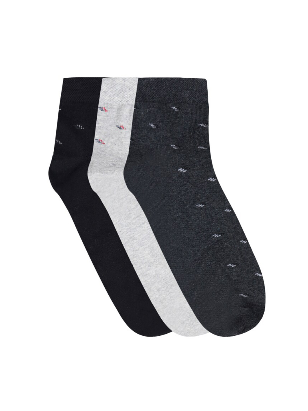 

N2S NEXT2SKIN Men Pack Of 3 Multicoloured Cotton Above Ankle-Length Socks, Multi