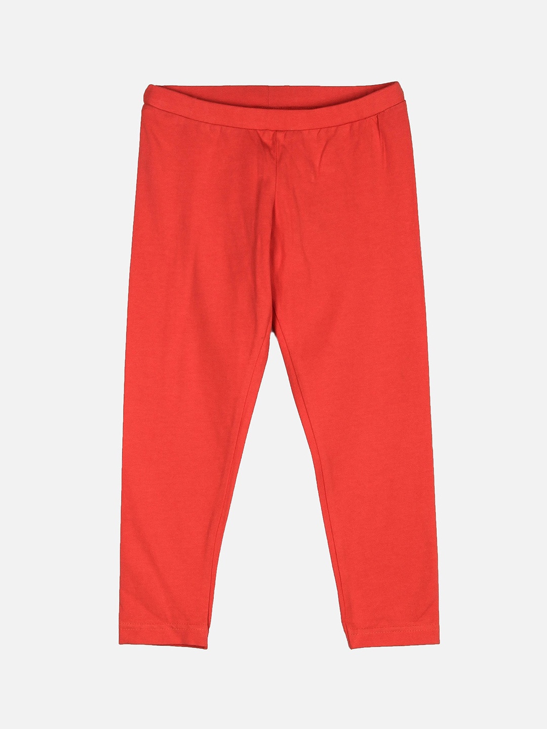 

Peppermint Girls Red Solid Ankle-Length Leggings