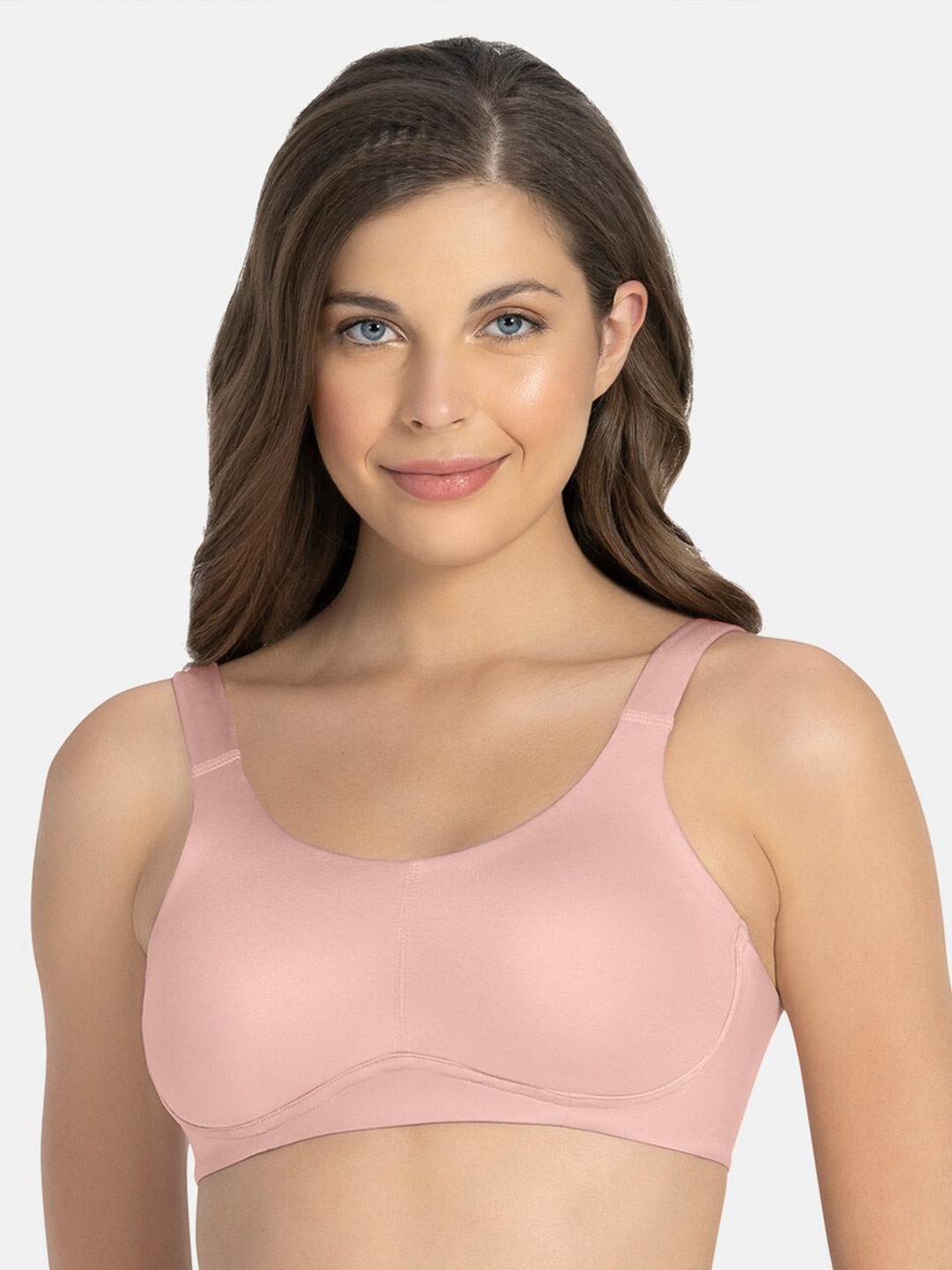 

Amante Solid Non Padded Cloudsoft Super Support Bra - BRA77501, Pink
