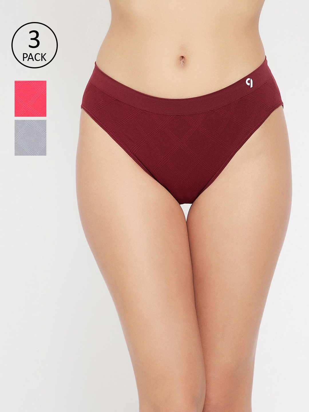 C9 AIRWEAR Women Seamless Pack Of 3 Assorted Basic Briefs