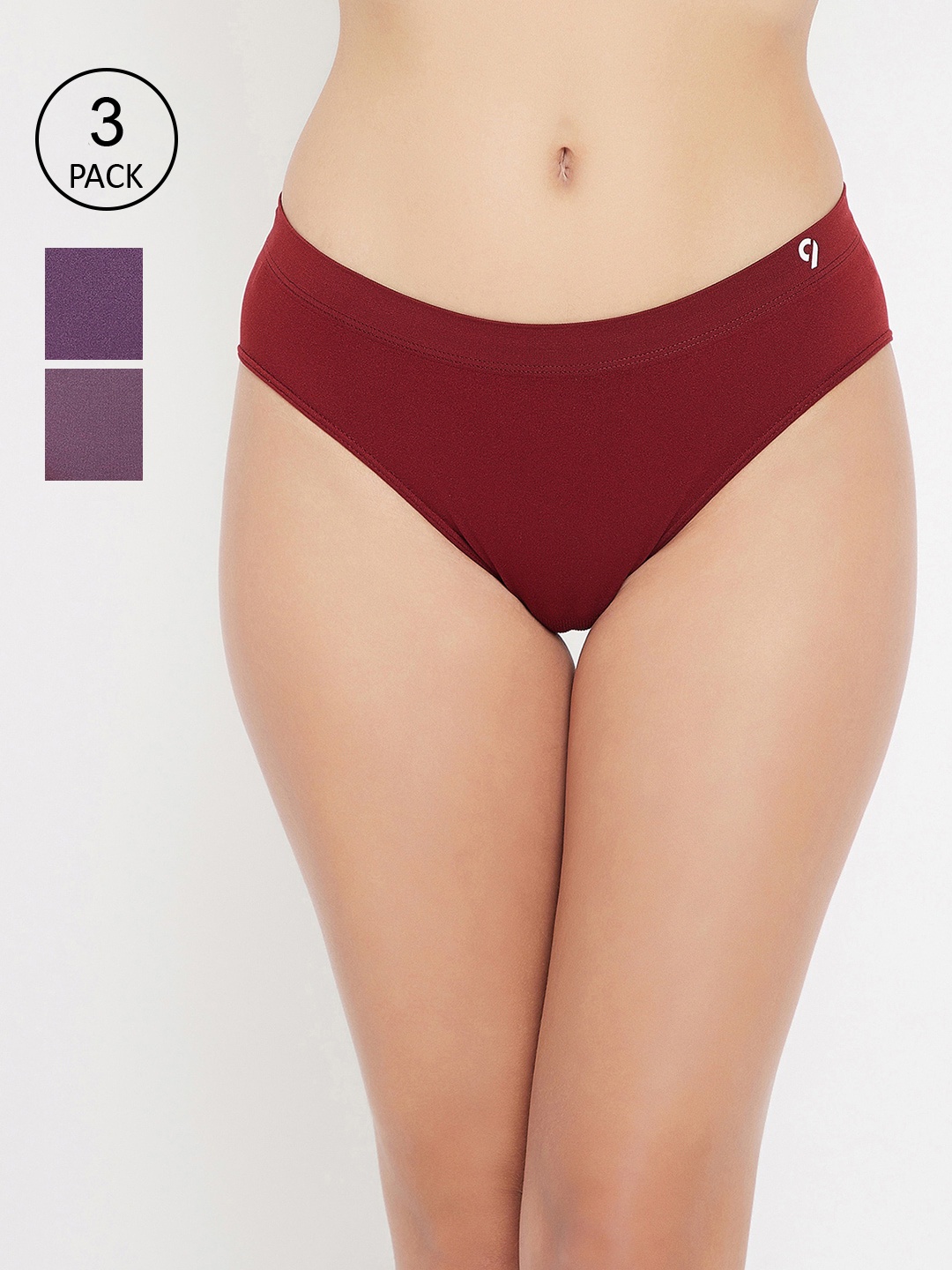 

C9 AIRWEAR Women Seamless Pack Of 3 Assorted Basic Briefs