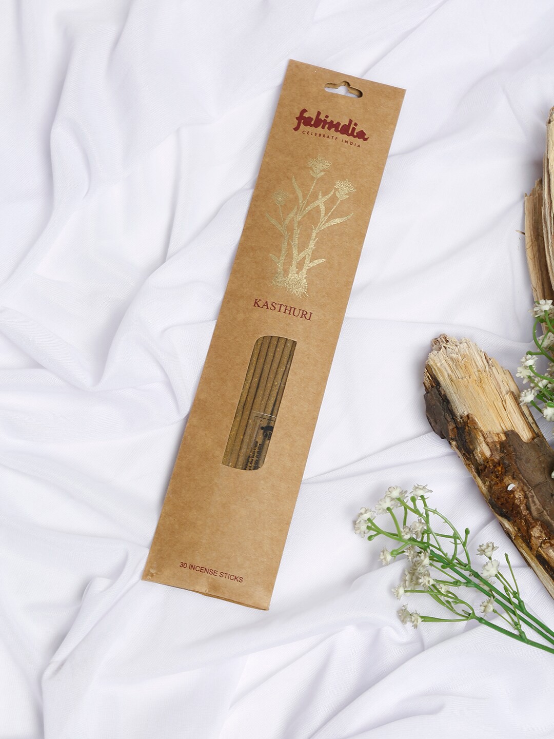 

Fabindia Set Of 30 Brown Kasthuri Incense Sticks