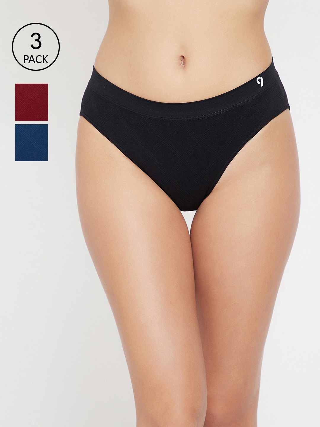 

C9 AIRWEAR Women Seamless Pack Of 3 Assorted Basic Briefs