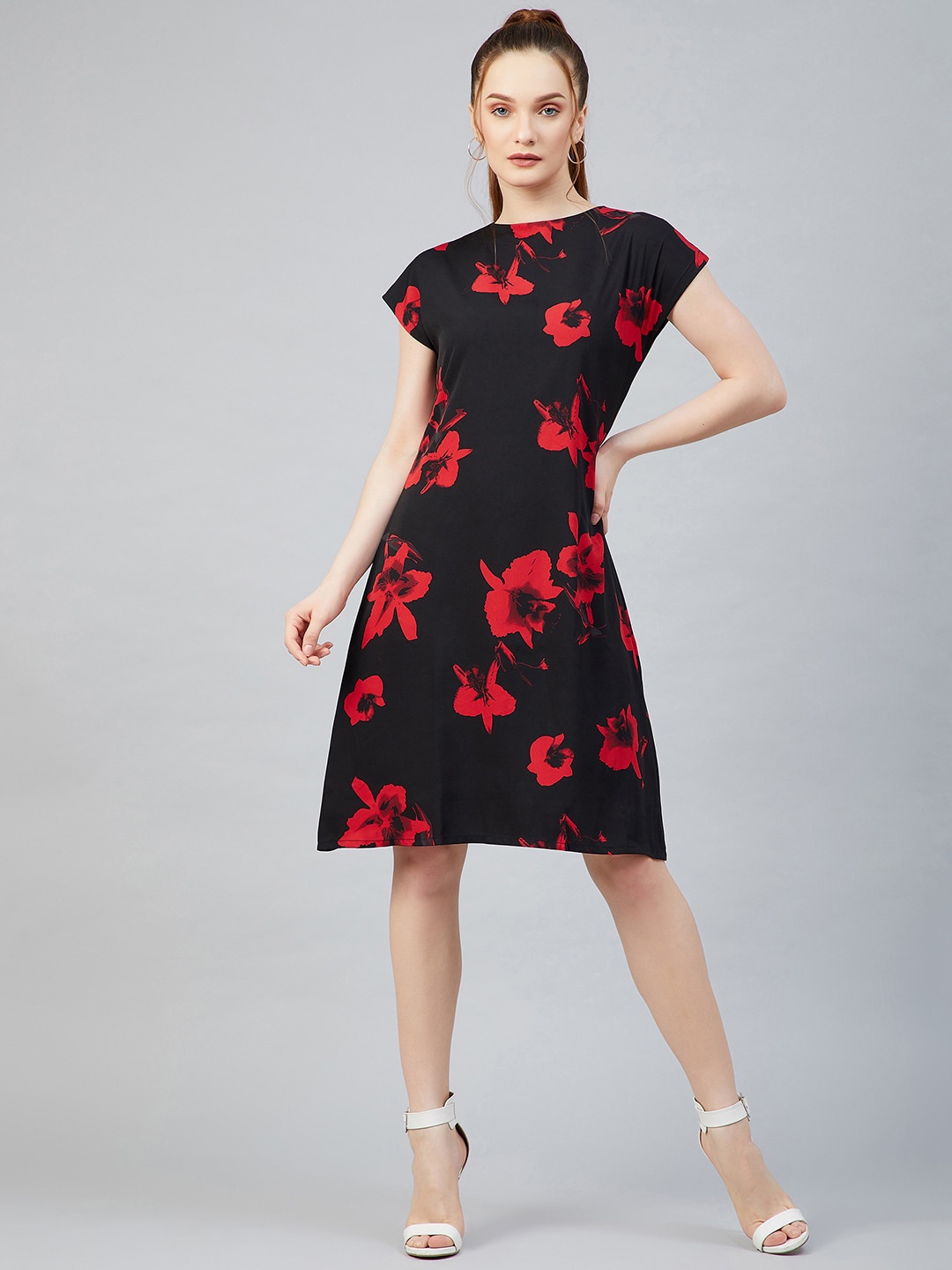 

Marie Claire Multicoloured Floral Crepe A-Line Dress, Multi