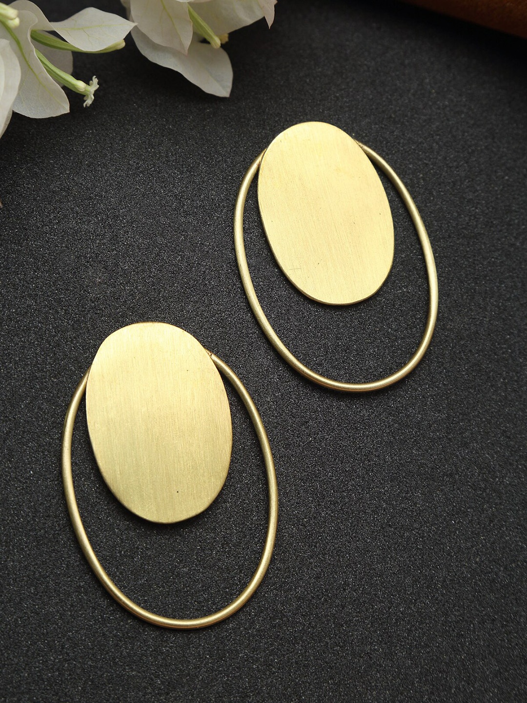 

Madame Gold-Toned Oval Drop Earrings