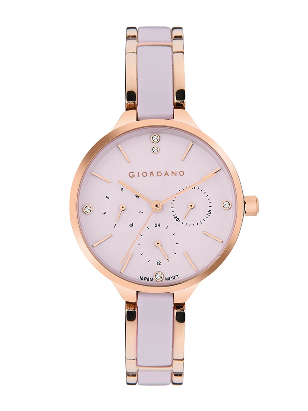 GIORDANO Women Pink Bracelet Style Analogue Watch GD-2110-11-Pink