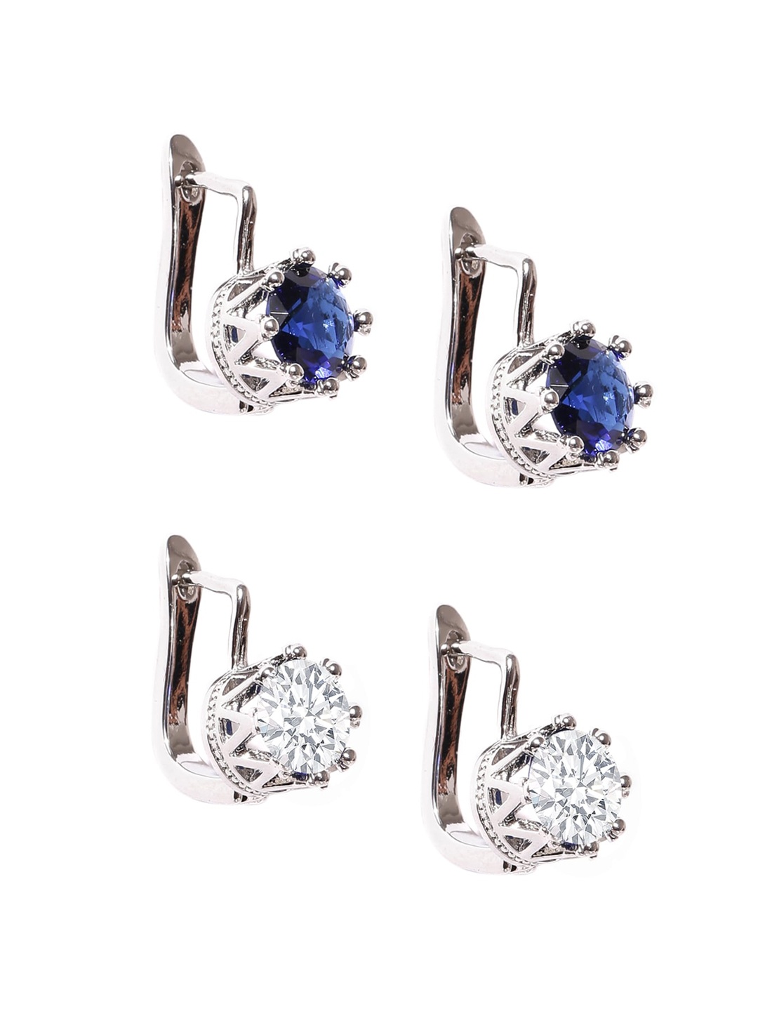 

OOMPH Blue Contemporary Studs Earrings