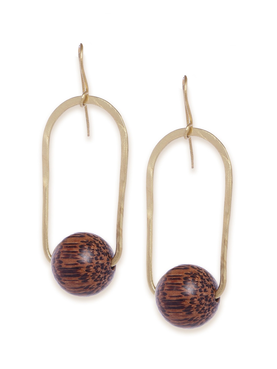 

Fabindia Gold-Toned Contemporary Drop Earrings