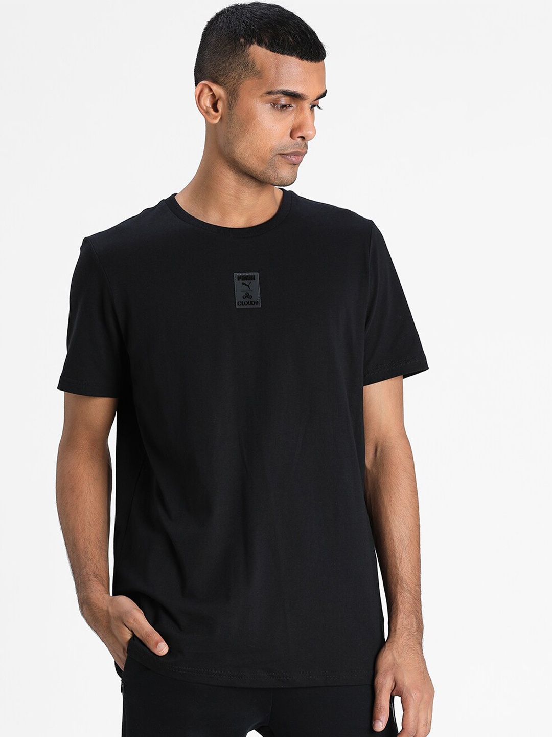 

Puma Men Black Printed Cotton CLD9 GTG All Set T-shirt