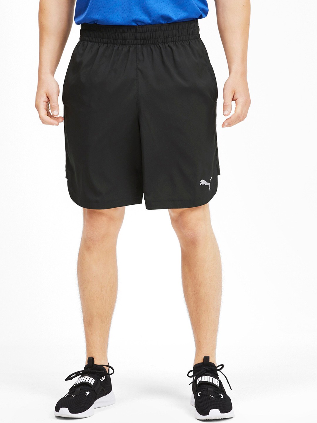 

Puma Men Black Mid-Rise Training or Gym Sports Shorts