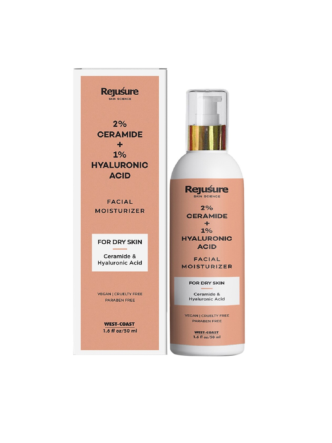 

Rejusure Ceramide 2% + Hyaluronic Acid 1% q For Dry Skin, White
