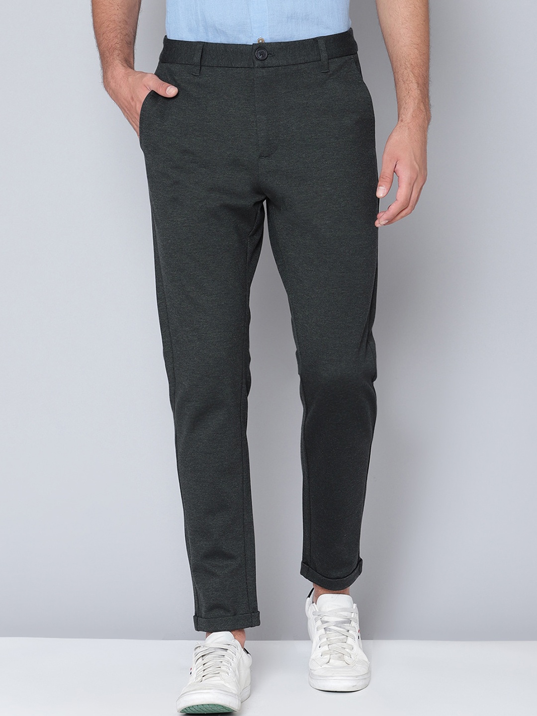 

LINDBERGH Men Green Slim Fit Trousers